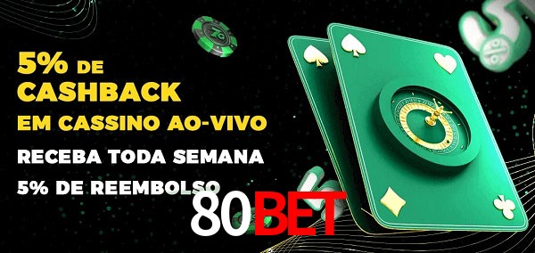 Promoções do cassino ao Vivo 80bet
